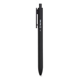 Quick Dry Gel Pen, Retractable, Fine 0.5 mm, Black Ink, Black Barrel, 5/Pack