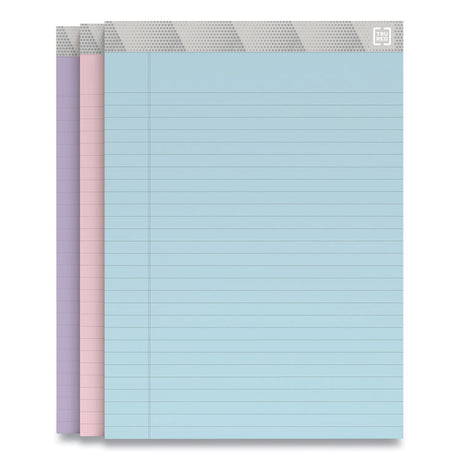 Notepads, Wide/Legal Rule, 50 Assorted Pastel-Color 8.5 x 11.75 Sheets, 6/Pack