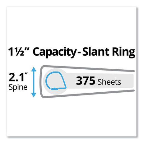 Durable Non-View Binder with DuraHinge and Slant Rings, 3 Rings, 1.5" Capacity, 11 x 8.5, Black