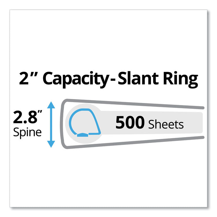 Durable Non-View Binder with DuraHinge and Slant Rings, 3 Rings, 2" Capacity, 11 x 8.5, Red