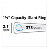 Durable Non-View Binder with DuraHinge and Slant Rings, 3 Rings, 1.5" Capacity, 11 x 8.5, Green