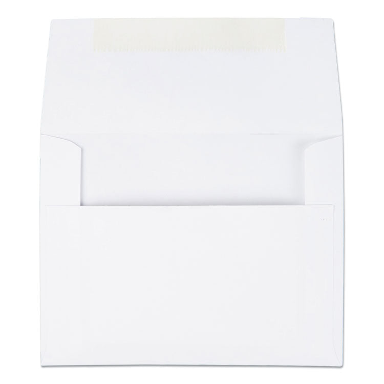 Greeting Card/Invitation Envelope, A-2, Square Flap, Gummed Closure, 4.38 x 5.75, White, 100/Box