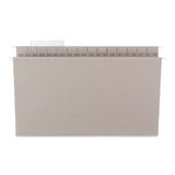 TUFF Hanging Folders with Easy Slide Tab, Legal Size, 1/3-Cut Tabs, Steel Gray, 18/Box