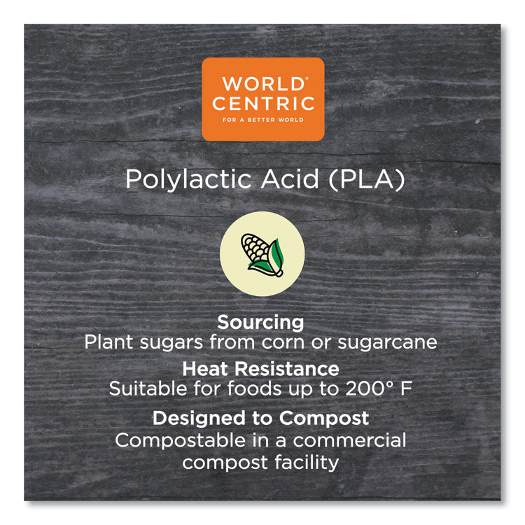 PLA Lids for Fiber Bowls, 7.5  Diameter x 1 h, Clear, Plastic, 300/Carton