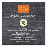 PLA Lids for Fiber Containers, 8.8 x 6.9 x 0.8, Clear, Plastic, 400/Carton