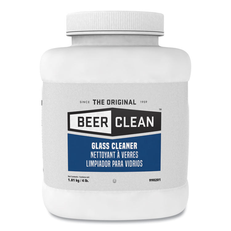 Beer Clean Glass Cleaner, Unscented, Powder, 4 lb. Container