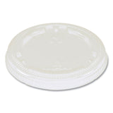 PLA Lids for Fiber Cups, 3.1  Diameter x 0.4 h, Clear, Plastic, 1,000/Carton