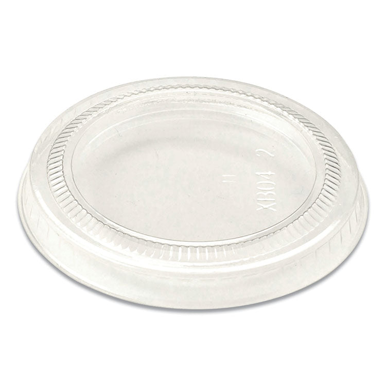 PLA Lids for Fiber Cups, 2.6  Diameter x 0.3 h, Clear, Plastic, 2,000/Carton
