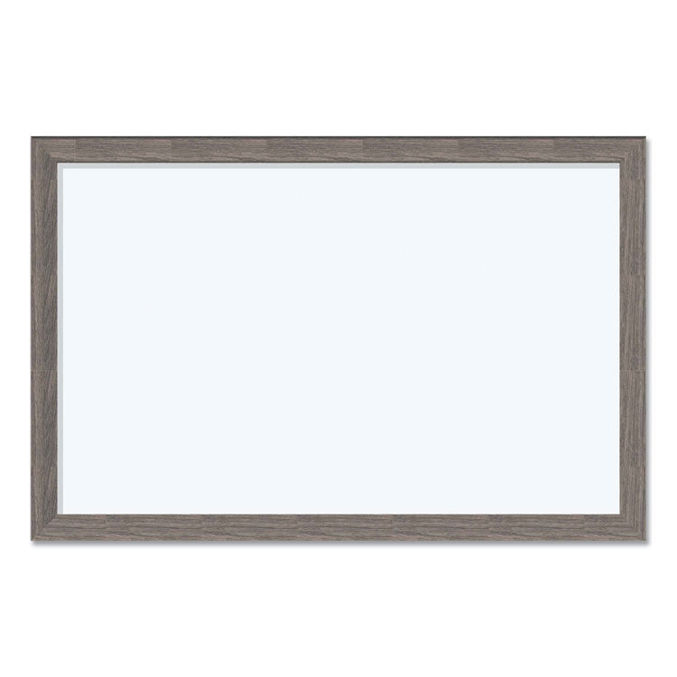 Magnetic Dry Erase Board with Rustic Frame, 36  x 24  (Actual Size: 35  x 23 ), White Surface, Brown Wood Frame