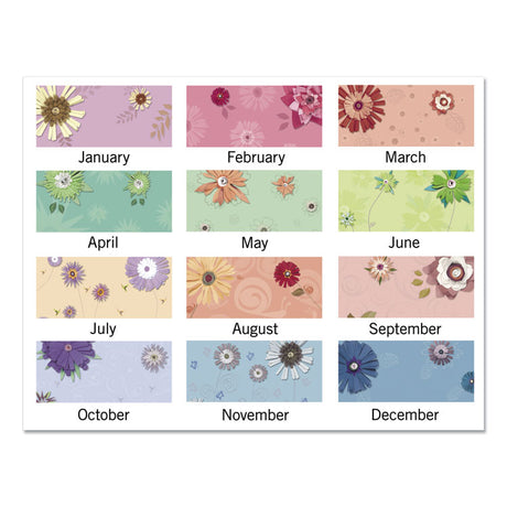 Paper Flowers Desk Pad, Floral Artwork, 22 x 17, Black Binding, Clear Corners, 12-Month (Jan to Dec): 2025