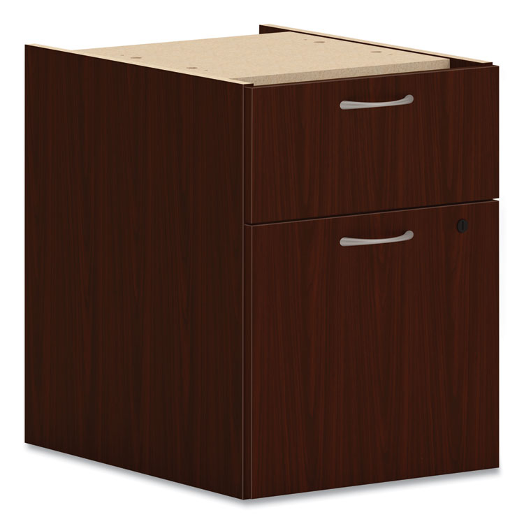 Mod Hanging Pedestal, Left or Right, 2-Drawers: Box/File, Legal/Letter, Traditional Mahogany, 15  x 20  x 20