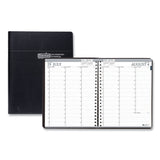 Academic Year Recycled Professional Weekly Planner, 11 x 8.5, Black Wirebound Soft Cover, 12-Month (Aug to July): 2024-2025