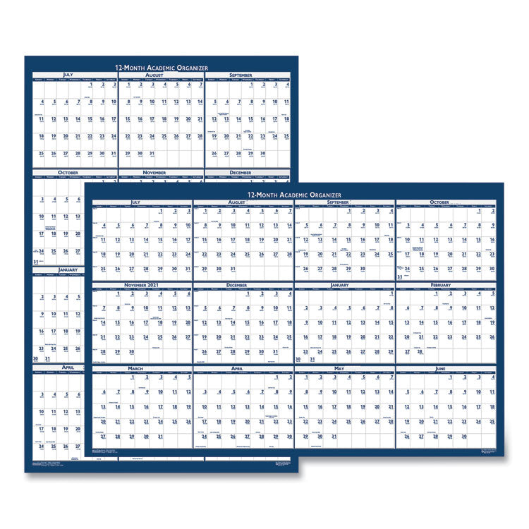 Academic Year Recycled Poster Style Reversible/Erasable Yearly Wall Calendar, 24 x 37, 12-Month (July to June): 2024 to 2025