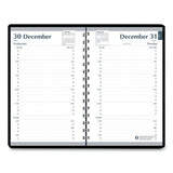 Memo Size Daily Appointment Book with 15-Minute Schedule, 8 x 5, Black Cover, 12-Month (Jan to Dec): 2025