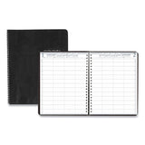 Four-Person Group Practice Daily Appointment Book, 11 x 8.5, Black Cover, 12-Month (Jan to Dec): 2025