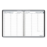 Recycled Professional Weekly Planner, 15-Minute Appts, 11 x 8.5, Black Wirebound Soft Cover, 12-Month (Jan to Dec): 2024