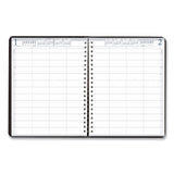 Executive Series Four-Person Group Practice Daily Appointment Book, 11 x 8.5, Black Hard Cover, 12-Month (Jan to Dec): 2025