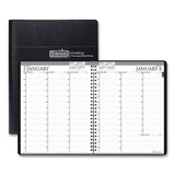 Recycled Professional Weekly Planner, 15-Minute Appts, 11 x 8.5, Black Wirebound Soft Cover, 24-Month: Jan 2025 to Dec 2026