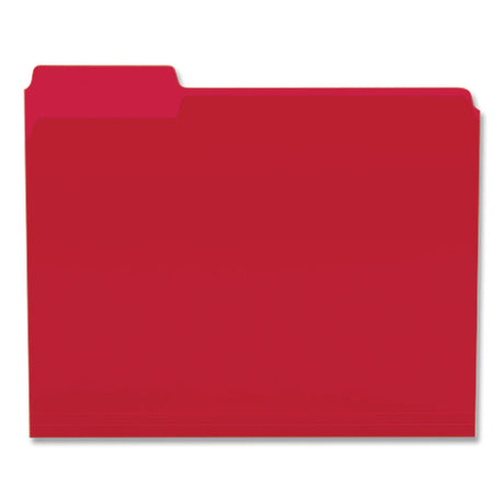 Heavyweight Plastic File Folders, 1/3-Cut Tabs: Assorted, Letter Size, Assorted Colors, 24/Pack