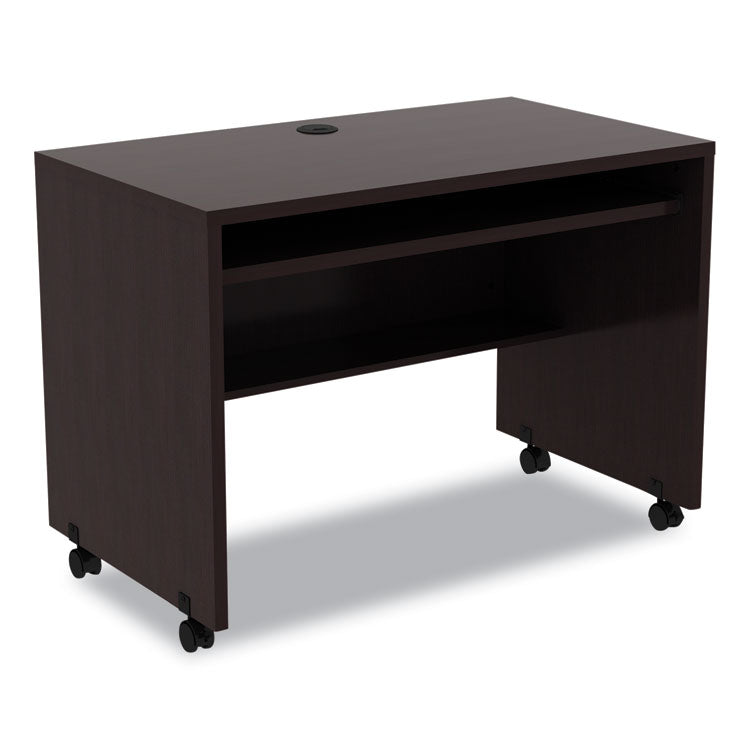 Alera Valencia Series Mobile Workstation Desk, 41.38" x 23.63" x 30", Espresso