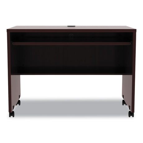 Alera Valencia Series Mobile Workstation Desk, 41.38" x 23.63" x 30", Mahogany