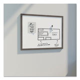 Magnetic Dry Erase Board with Rustic Frame, 36  x 24  (Actual Size: 35  x 23 ), White Surface, Brown Wood Frame