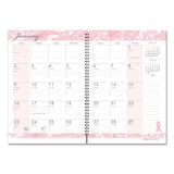 Breast Cancer Awareness Recycled Ruled Monthly Planner/Journal, 10 x 7, Pink Cover, 12-Month (Jan to Dec): 2025