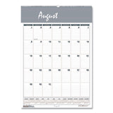 Academic Year Bar Harbor Recycled Wirebound Monthly Wall Calendar, 15.5 x 22, White/Blue Sheets, 12-Month(Aug-July):2024-2025