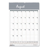 Academic Year Bar Harbor Recycled Wirebound Monthly Wall Calendar, 12 x 17, White/Blue Sheets, 12-Month (Aug-July): 2024-2025