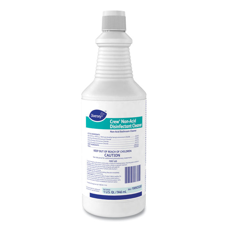 Crew Neutral Non-Acid Bowl and Bathroom Disinfectant, 32 oz Squeeze Bottle, 12/Carton