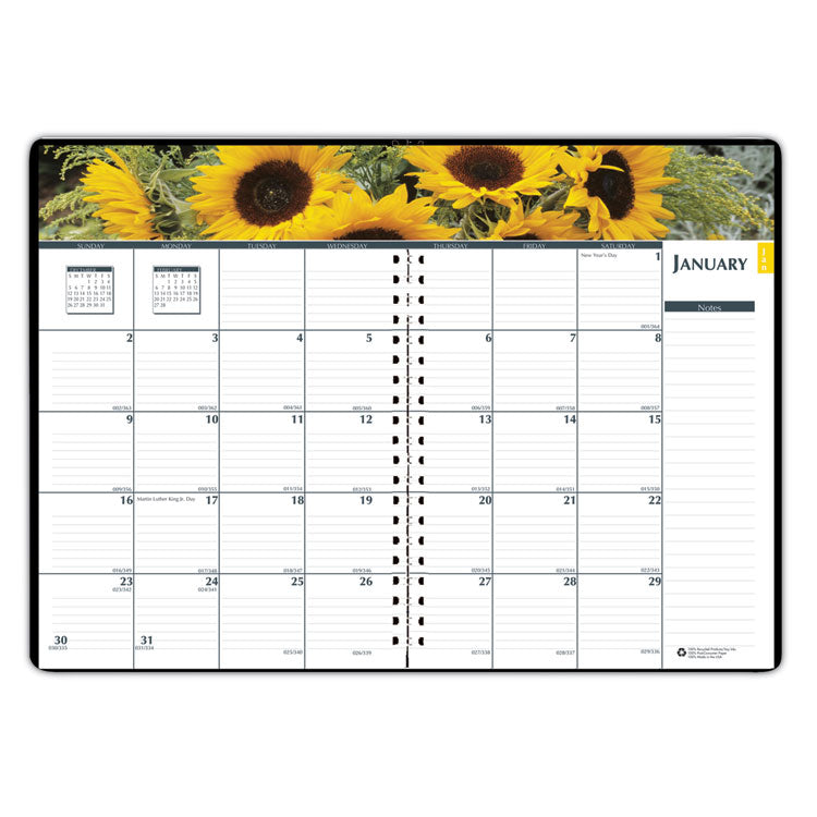 Express Track Recycled Weekly Appointment Book/Monthly Planner, 8 x 5, Black Cover, 13-Month: Jan 2025 to Jan 2026