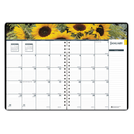 Express Track Recycled Weekly Appointment Book/Monthly Planner, 8 x 5, Black Cover, 13-Month: Jan 2025 to Jan 2026