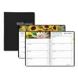 Earthscapes Recycled Weekly/Monthly Planner, Gardens of the World Photography, 10 x 7, Black Cover, 12-Month (Jan-Dec): 2025