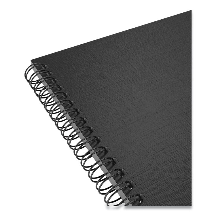 Wirebound Soft-Cover Project-Planning Notebook, 1-Subject, Project-Management Format, Black Cover, (80) 9.5 x 6.5 Sheets