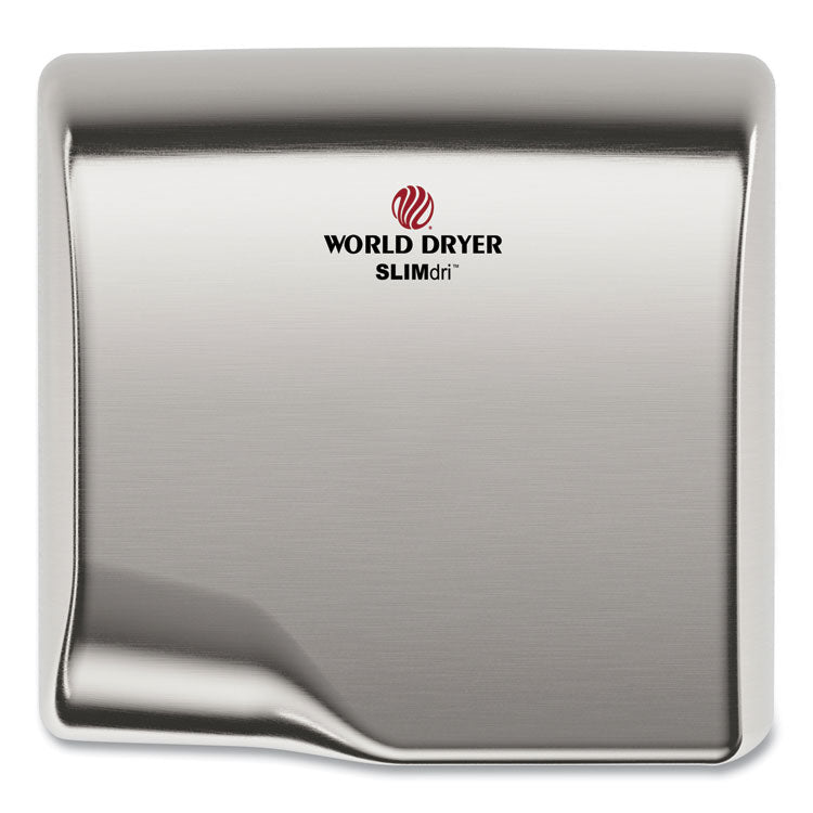 SLIMdri Hand Dryer, 110-240 V, 13.87 x 13 x 7, Brushed Stainless Steel