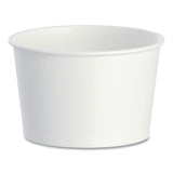 Double Poly Paper Food Containers, 8 oz, 3.8  Diameter x 2.4 h, White, 50/Pack, 20 Packs/Carton