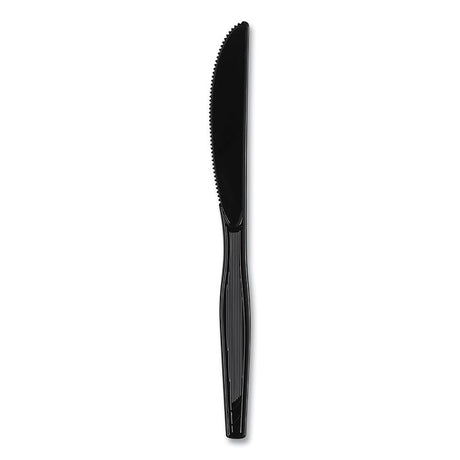 Plastic Cutlery, Heavyweight Knives, Black, 1,000/Carton