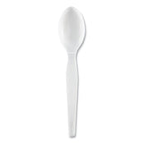 Plastic Cutlery, Heavyweight Teaspoons, White, 1,000/Carton