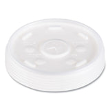 Plastic Lids, Fits 12 oz to 24 oz Hot/Cold Foam Cups, Straw-Slot Lid, White, 100/Pack, 10 Packs/Carton