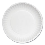 White Paper Plates, 6" dia, 100/Pack, 10 Packs/Carton