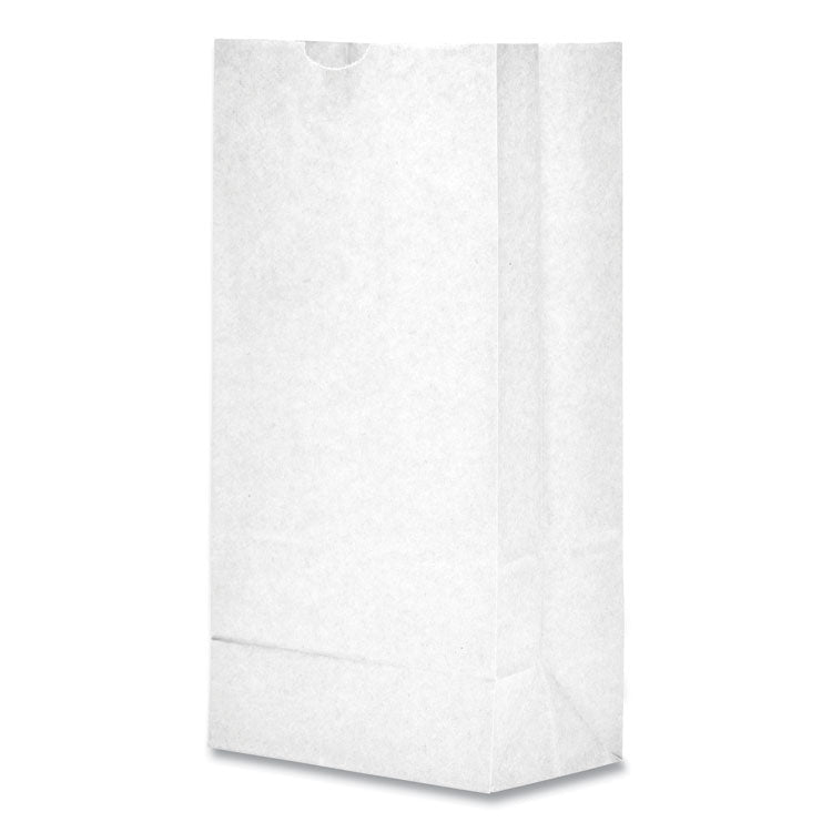 Grocery Paper Bags, 35 lb Capacity, #6, 6" x 3.63" x 11.06", White, 500 Bags