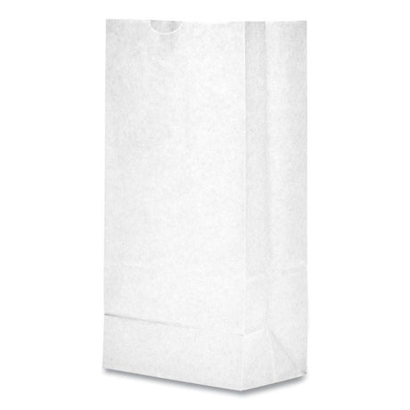 Grocery Paper Bags, 35 lb Capacity, #10, 6.31" x 4.19" x 13.38", White, 500 Bags