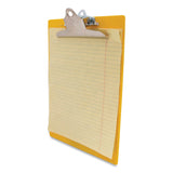 Recycled Plastic Clipboard with Ruler Edge, 1" Clip Capacity, Holds 8.5 x 11 Sheets, Yellow