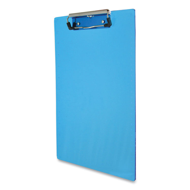 Acrylic Clipboard, 0.5" Clip Capacity, Holds 8.5 x 11 Sheets, Transparent Blue