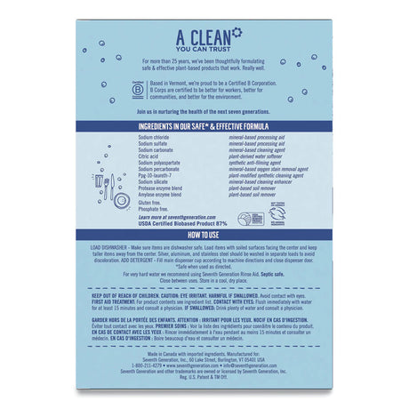 Automatic Dishwasher Powder, Free and Clear, 45oz Box, 12/Carton