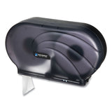 Twin 9" JBT Toilet Tissue Dispenser, Oceans, 19 x 5.25 x 12, Transparent Black Pearl