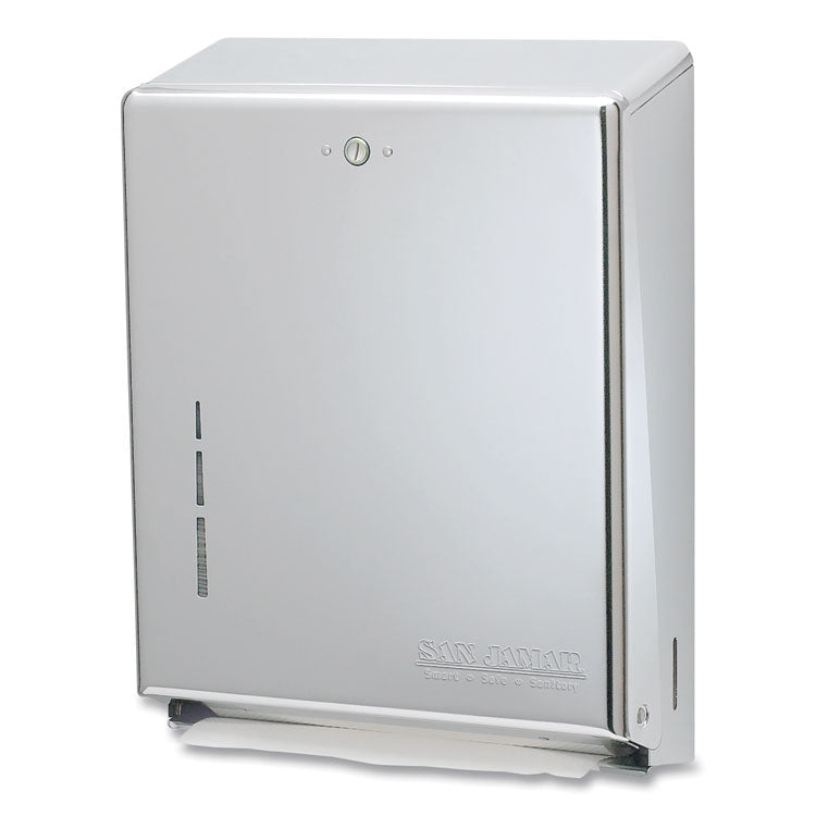 C-Fold/Multifold Towel Dispenser, 11.38 x 4 x 14.75, Stainless Steel