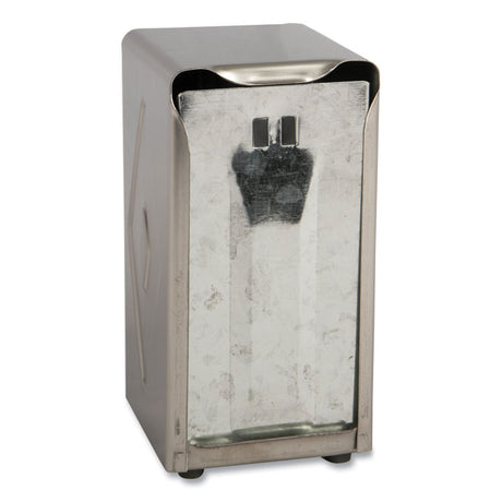 Tabletop Napkin Dispenser, Tall Fold, 3.75 x 4 x 7.5, Capacity: 150, Chrome