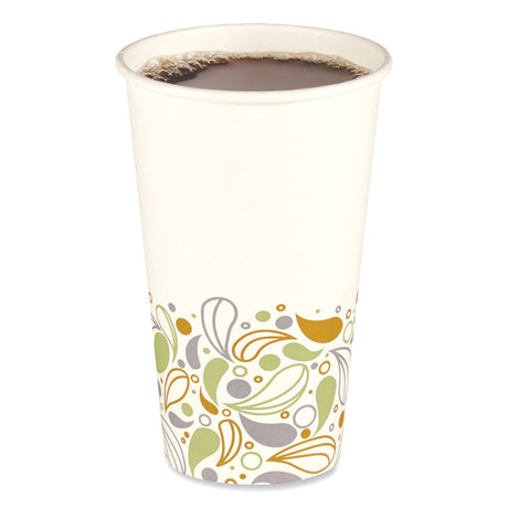 Deerfield Printed Paper Hot Cups, 16 oz, 50 Cups/Sleeve, 20 Sleeves/Carton