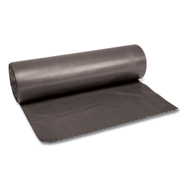 Low-Density Waste Can Liners, 56 gal, 1.1 mil, 43  x 47 , Gray, Perforated Roll, 20 Bags/Roll, 5 Rolls/Carton